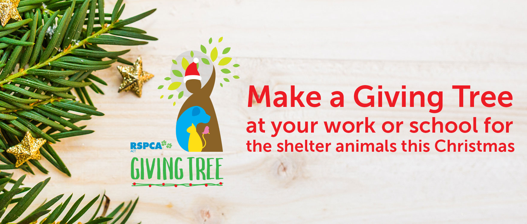Make a Giving Tree at your work or school for shelter animals this Christmas